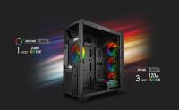 POWERBOOST VK-C12B 4x12cm RGB FAN SİYAH POWERSIZ GAMING KASA
